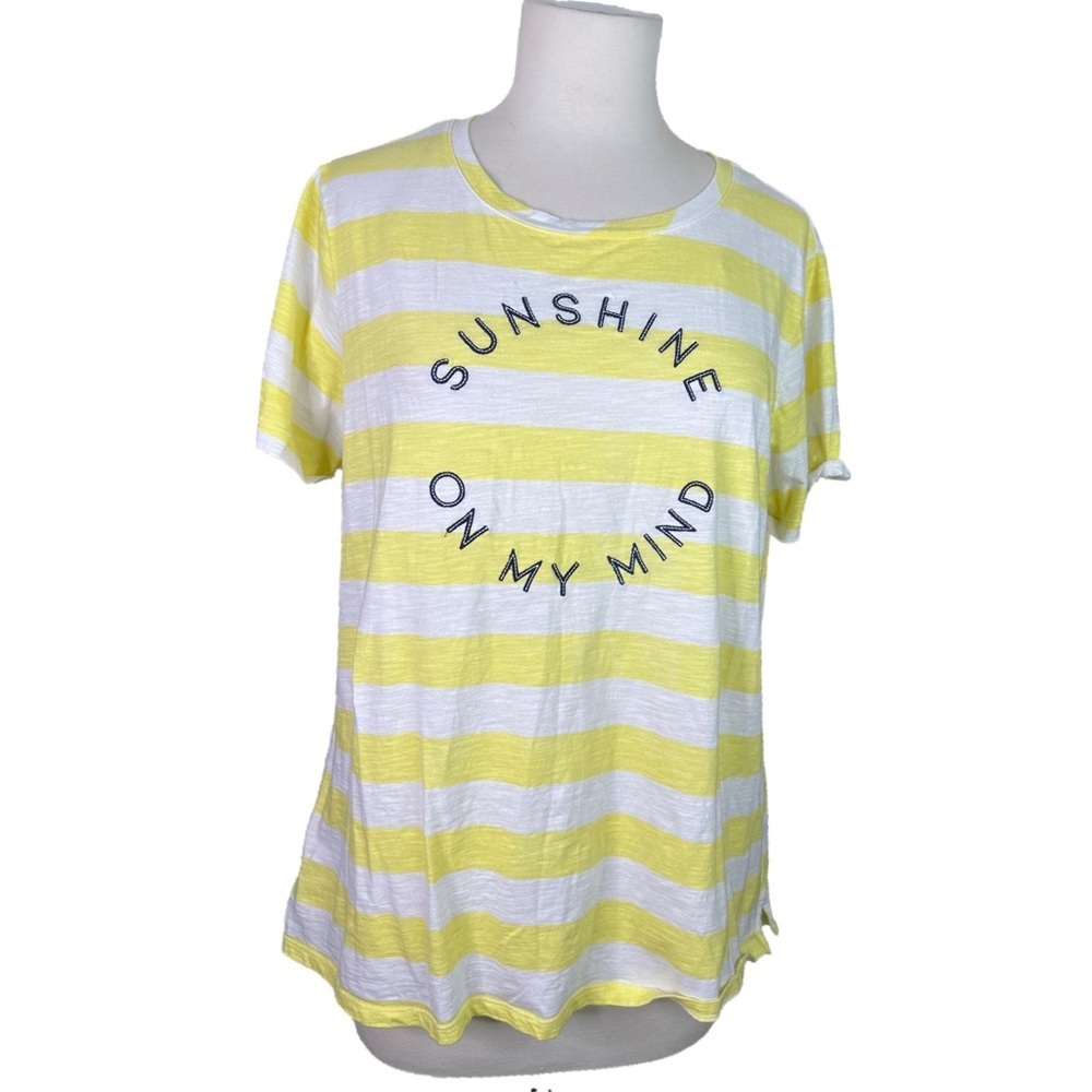 Yellow Stripe Sunshine On My Mind Tee XL